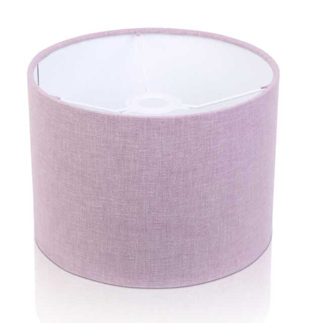 Oslo Lilac Linen Look Drum Lampshade, Table Lamp, Pendant Light - image 1