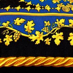 Blue Ivy Scarf Pillow - Blue/Black/Gold - thumbnail 3