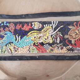 Mermaid Seascape Kitchen Mosaic Art Backsplash Or Pool Mosaic Handmade Tile On Mesh For Install in Wall - thumbnail 3