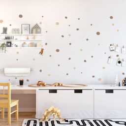 Hand Drawn Polka Dot Wall Stickers Multicolored, Irregular Dots Decals, Imperfect Decal Dots, Nursery & Kids Room - thumbnail 4