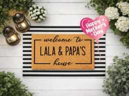 Custom Grandparents Household Name Welcome Mat