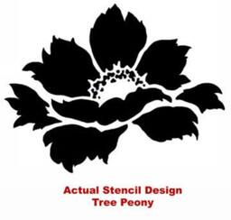 Tree Peony Flower Wall Art Stencil - Wall Art Stencils Easy To Use Stencils For A Quick Room Update Floral Walls - thumbnail 4