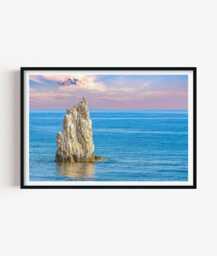 Sea Stack Photography Print - Coastal Ocean Wall Art Poster Seaside Home Decor - thumbnail 1