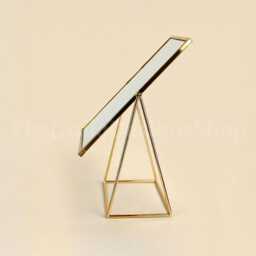 Gold Vanity Mirror - Free Standing For Tabletop Use Elegant Makeup & Cosmetic Dressing Tables Large Adjustable Frame