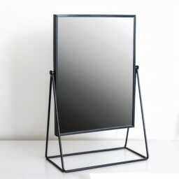 Gold Vanity Mirror - Free Standing For Tabletop Use Elegant Makeup & Cosmetic Dressing Tables Large Adjustable Frame - thumbnail 3
