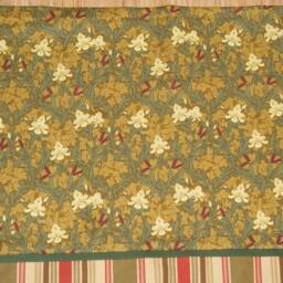 "Green Red Khaki Floral Valance - 17""x64" - thumbnail 2