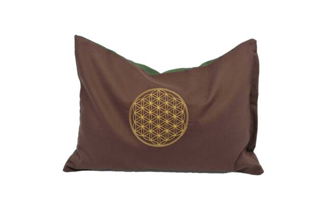 Energy Pillow Brown With The Flower Of Life - image 1