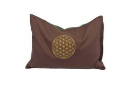 Energy Pillow Brown With The Flower Of Life