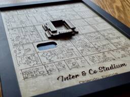Inter & Co Stadium Wall Art Laser Engraved Wood, Orlando City Sc Gift - thumbnail 1