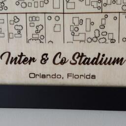 Inter & Co Stadium Wall Art Laser Engraved Wood, Orlando City Sc Gift - thumbnail 3