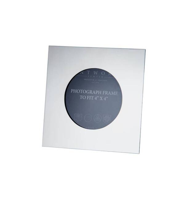 Plain Square Pewter Photo Frame 4x4 - image 1