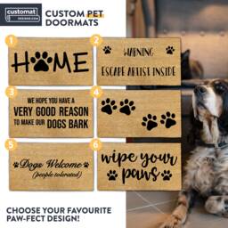 Customizable Pet Doormat, A Perfect Gift For Owners, Pawsome Welcoming, Doormat Clean & Cute Entrance, Dog Cat Rug - thumbnail 1