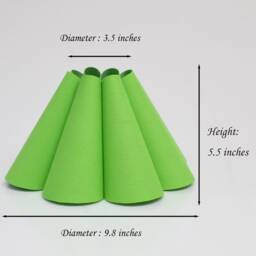 Handmade Candy Green Lampshade Fabric Acrylic Skirt Shape - thumbnail 2