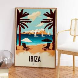 Ibiza Travel Poster Vintage Spain Wall Art - thumbnail 3
