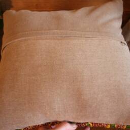 40cm - 16 Inch Square Vintage Kilim Cushion Cover Handwoven - Hand Spun Natural Fibres - thumbnail 4
