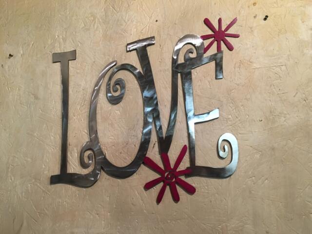 Love Flower Power. Decor. Wall Art. Love. Home. Flower. Gift. Housewarming. Her - image 1
