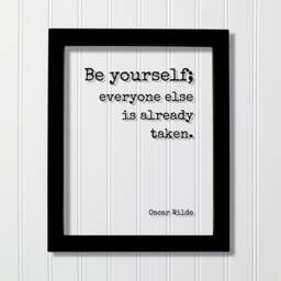 Be Yourself Everyone Else Is Already Taken - Wilde Floating Quote Art Print Individuality Motivational Inspirational - thumbnail 1