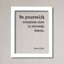 Be Yourself Everyone Else Is Already Taken - Wilde Floating Quote Art Print Individuality Motivational Inspirational - thumbnail 2