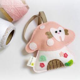 Various Colours Toadstool - Tooth Fairy Pillow 100% Pure Wool Felt, Perth Australia - thumbnail 3
