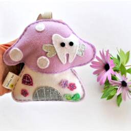 Various Colours Toadstool - Tooth Fairy Pillow 100% Pure Wool Felt, Perth Australia - thumbnail 2