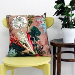 Handmade Floral Botanical Cushion, Tropical Dusk Design, Compliments Home Interiors, Perfect Decor - thumbnail 2