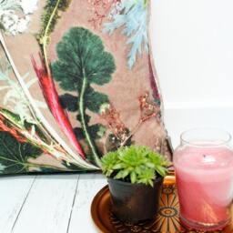 Handmade Floral Botanical Cushion, Tropical Dusk Design, Compliments Home Interiors, Perfect Decor - thumbnail 3