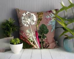 Handmade Floral Botanical Cushion, Tropical Dusk Design, Compliments Home Interiors, Perfect Decor - thumbnail 1
