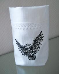 Light Bag Vasenhusse Hourglass With Wings Linen Cotton Lace - thumbnail 1