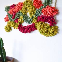 Tapestry- Woven Wall Hanging- Modern Weaving- Fiber Art- Fabric Contemporary Fiber Living Room Art - thumbnail 3
