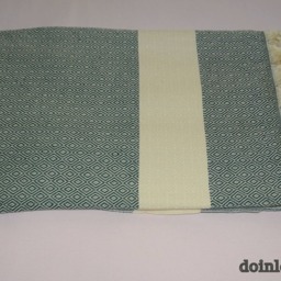 Dark Green Diamond Single Cotton Blanket, Throw - thumbnail 4