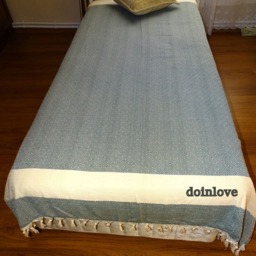 Dark Green Diamond Single Cotton Blanket, Throw - thumbnail 3
