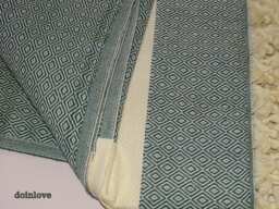 Dark Green Diamond Single Cotton Blanket, Throw - thumbnail 1