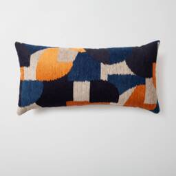 Bauhaus Burnt Orange Pillow Cover Modern Geometric Jacquard Cushion - thumbnail 3