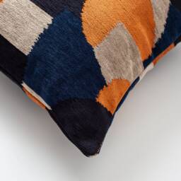 Bauhaus Burnt Orange Pillow Cover Modern Geometric Jacquard Cushion - thumbnail 2