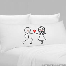 Girlfriend Gift, Wife Valentines Day Gift For Her, Cotton Anniversary Dating Gifts, Boldloft Body Pillow Cover - thumbnail 1