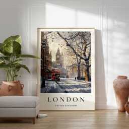 London Cityscape Poster UK Travel Wall Art - thumbnail 3