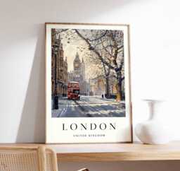 London Cityscape Poster UK Travel Wall Art - thumbnail 1