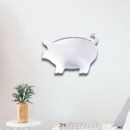 Pig Acrylic Mirror Wall Art Personalized Engraved Decor - thumbnail 2