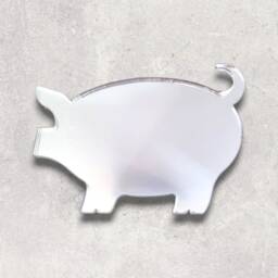 Pig Acrylic Mirror Wall Art Personalized Engraved Decor - thumbnail 3