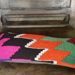 60X30cm-24 X12 Inc Turkish Kilim Pillow, , Unique, . The Reverse Is Cotton With A Hidden Zipper - thumbnail 2