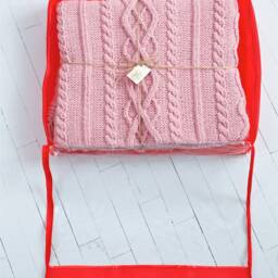 Lovely Cable Knit Blanket+ Knitted Pillow Cover Set, Pink Chunky Blanket, Knitted Baby Blanket - thumbnail 4