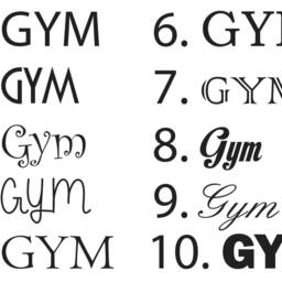 Gym Wall Art Decal, 10 Fonts To Choose From, 30 - thumbnail 3