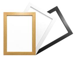 A4 Picture Photo Frame Modern Flat Box Moulding Hang Or Stand in Both Portrait & Landscape Orientation Wood Effect Fnb.a4