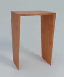 Modern Side Table With Tapered Sides & Beveled Edges - thumbnail 3