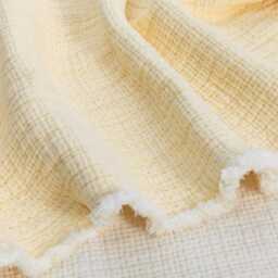 Organic Muslin Baby Quilt Soft Cotton Crib Blanket, Neutral Nursery - thumbnail 3