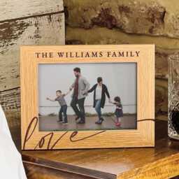 Personalised Family Photo Frame - Mothers Day Gift Father Gift, For New Parents, Picture Dad's Birthday, Custom Text