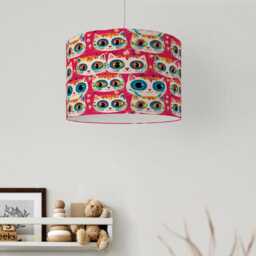 Pink Cat Lampshade Drum Lamp Shade - Cats Shade, Kittens, Decor, Ceiling Lamp, Table 25cm 30cm 35cm 40cm 45cm - thumbnail 4