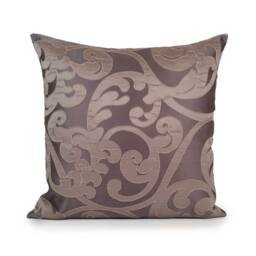 Brownish Purple Pillow, Throw Pillow Cover, Decorative Cushion Toss Silk Blend Pillow, Floral Decor