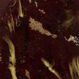 Maroon Wall Clock Dark Red & Gold Home Decor, Unique Decorative For Kitchen Or Bedroom Abstract Glass Art - thumbnail 3