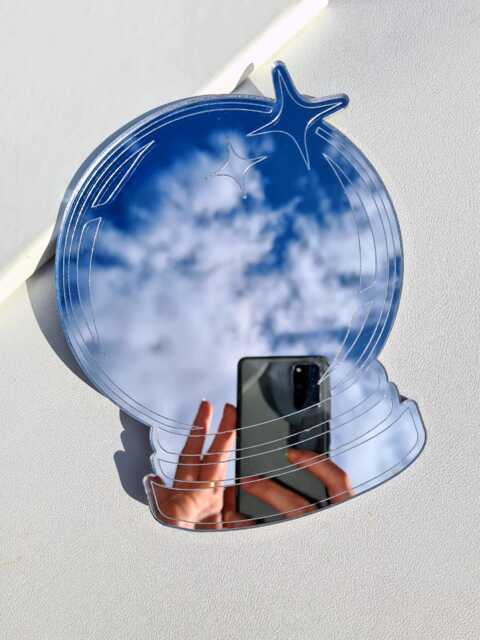 Crystal Ball Mirror Witchy Decor Mystic Wall Art Celestial Room Aesthetic Magic Moon Witch Psychic Spiritual Gift - image 1